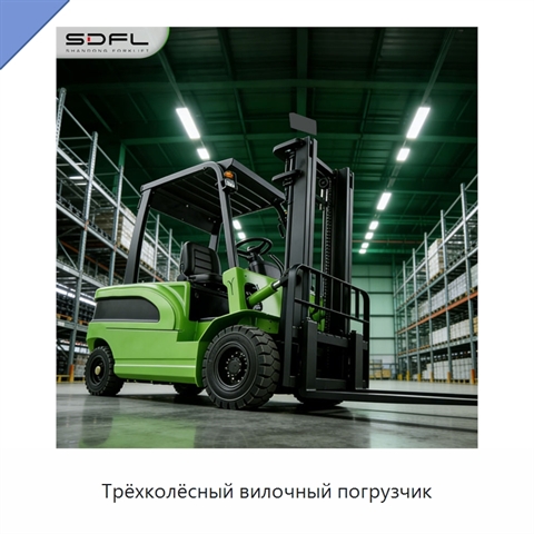 Трёхколёсный вилочный погрузчик