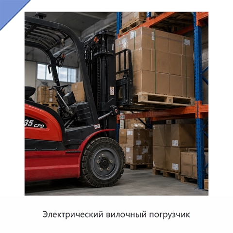 Электрический вилочный погрузчик