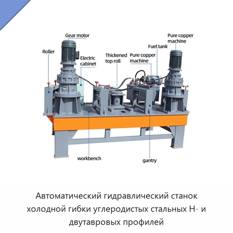 Автоматический гидравлический станок холодной гибки углеродистых стальных H- и двутавровых профилей