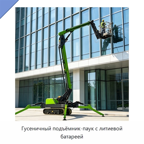 Гусеничный подъёмник-паук с литиевой батареей