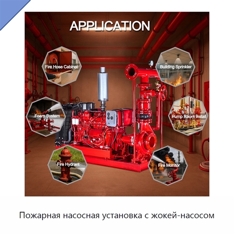 Пожарная насосная установка с жокей-насосом