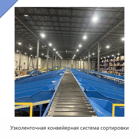 Узколенточная конвейерная система сортировки