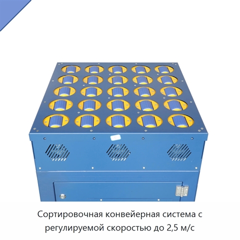 Сортировочная конвейерная система с регулируемой скоростью до 2,5 м/с