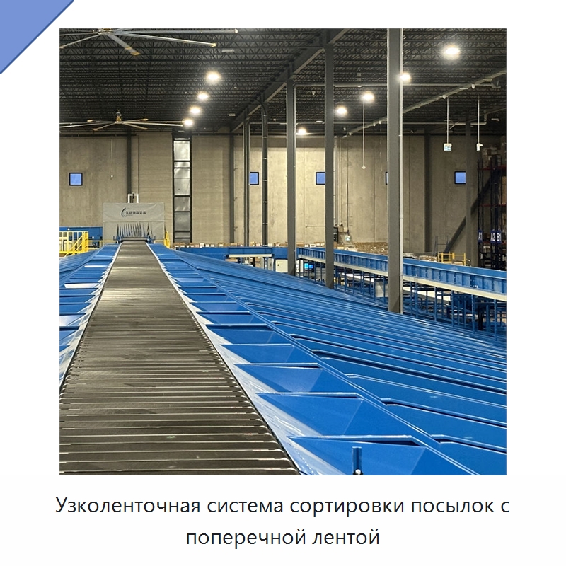 Узколенточная система сортировки посылок с поперечной лентой — Специальные конвейеры