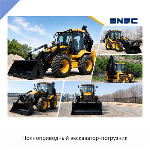 Полноприводный экскаватор-погрузчик