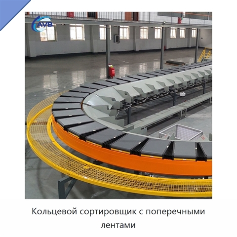 Кольцевой сортировщик с поперечными лентами