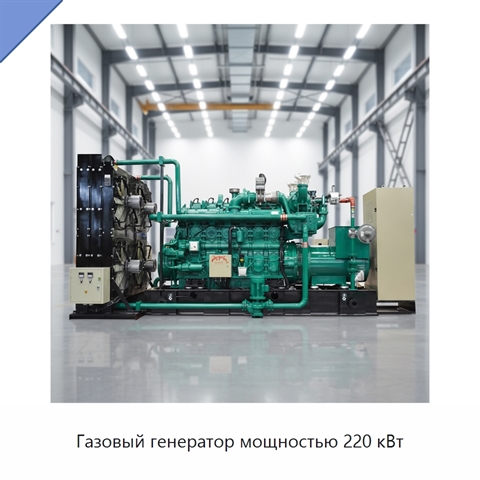 Газовый генератор мощностью 220 кВт