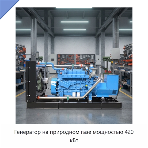 Генератор на природном газе мощностью 420 кВт