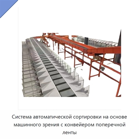 Система автоматической сортировки на основе машинного зрения с конвейером поперечной ленты