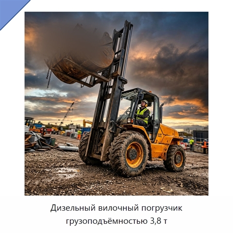 Дизельный вилочный погрузчик грузоподъёмностью 3,8 т