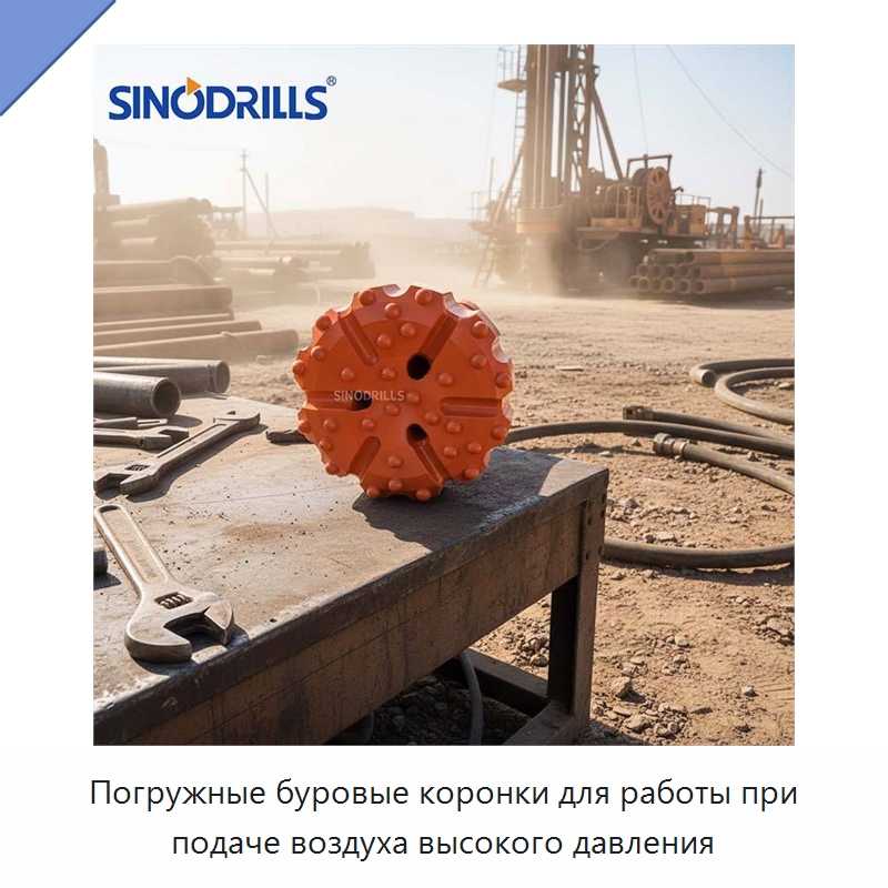 Погружные буровые коронки для работы при подаче воздуха высокого давления — Горнодобывающее оборудование