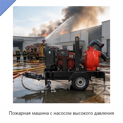 Пожарная машина с насосом высокого давления