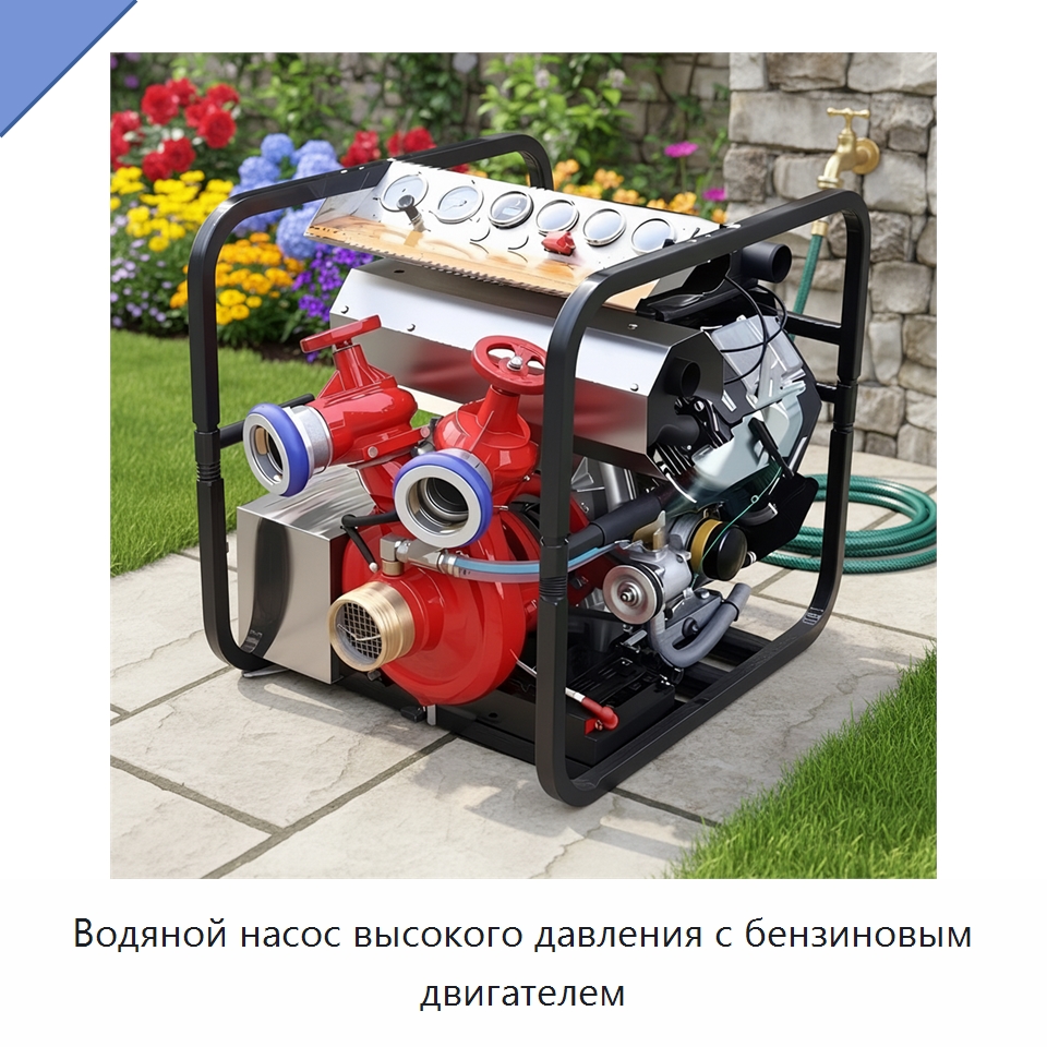Водяной насос высокого давления с бензиновым двигателем — Насосы
