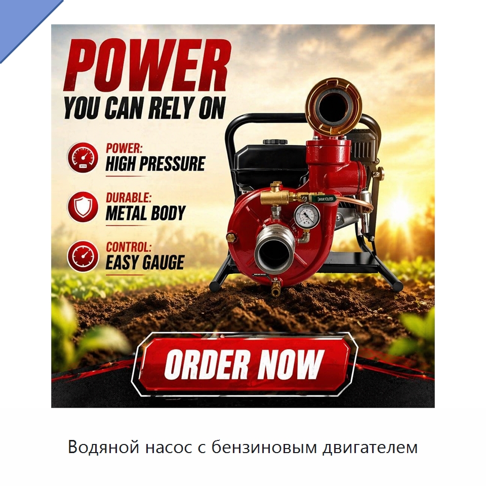 Водяной насос с бензиновым двигателем — Насосы