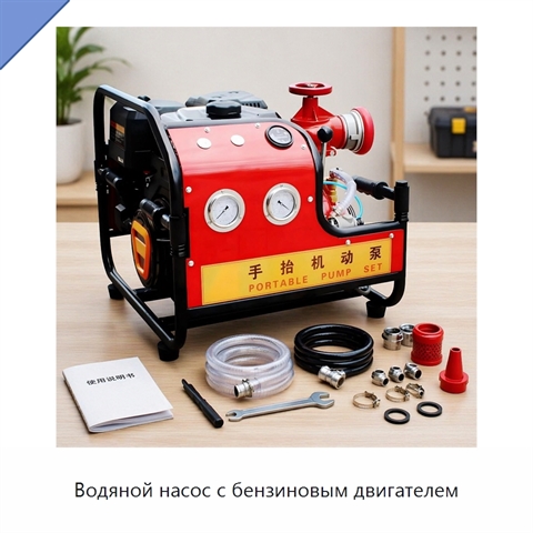 Водяной насос с бензиновым двигателем