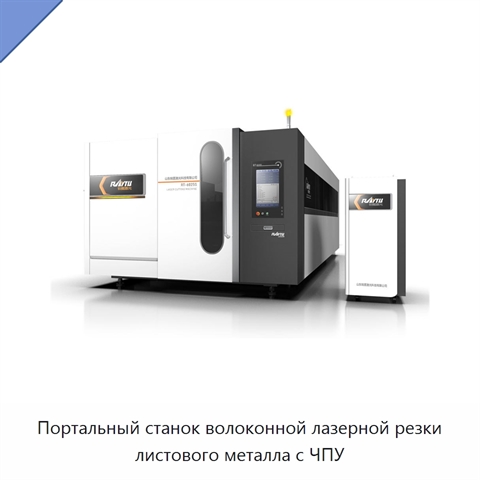 Портальный станок волоконной лазерной резки листового металла с ЧПУ