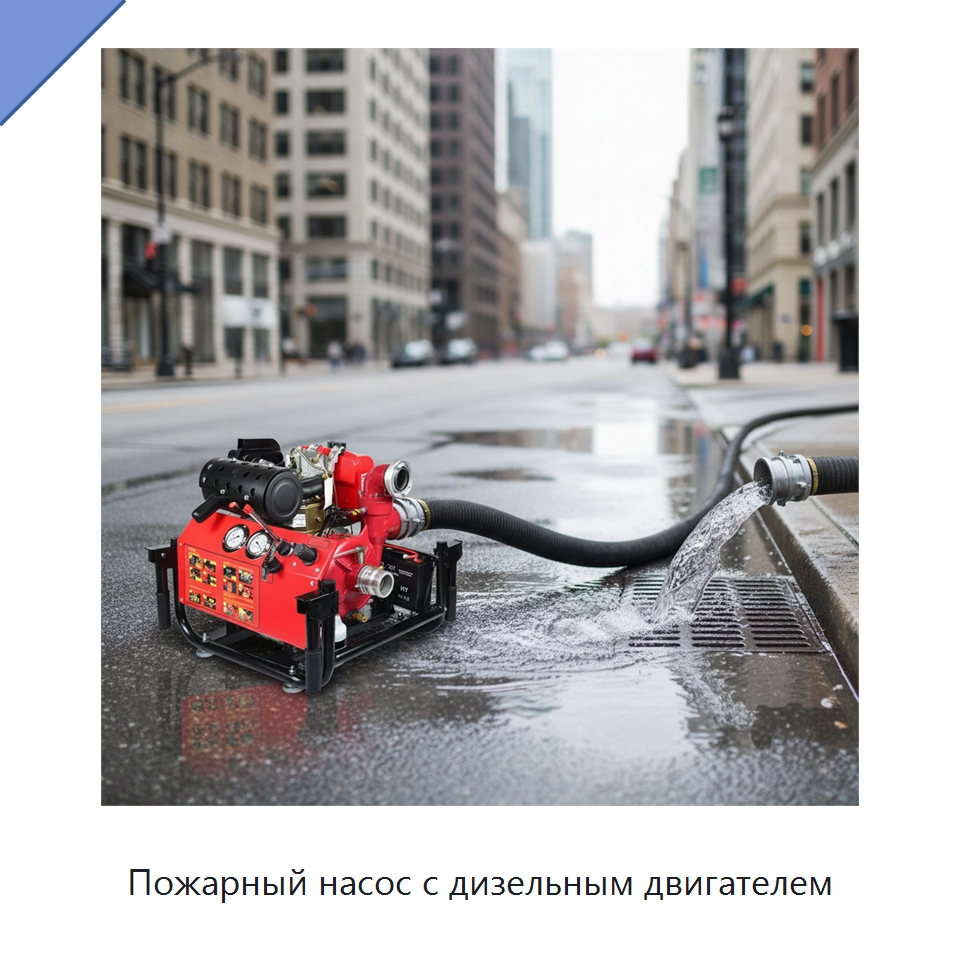 Пожарный насос с дизельным двигателем — Насосы