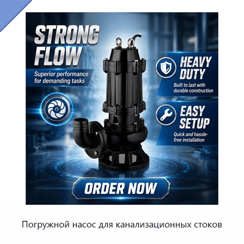 Погружной насос для канализационных стоков