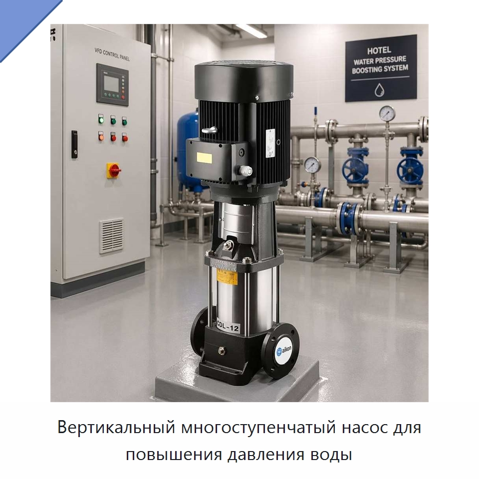 Вертикальный многоступенчатый насос для повышения давления воды — Насосы