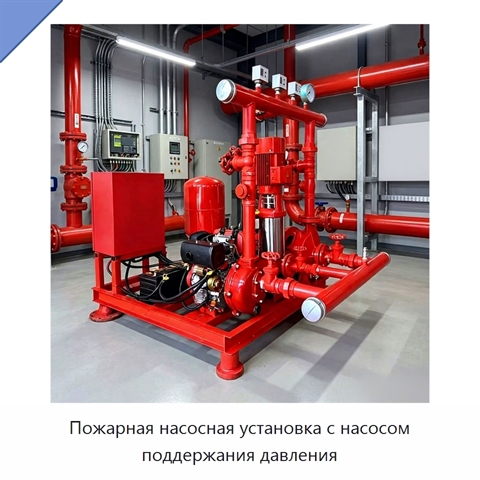 Пожарная насосная установка с насосом поддержания давления