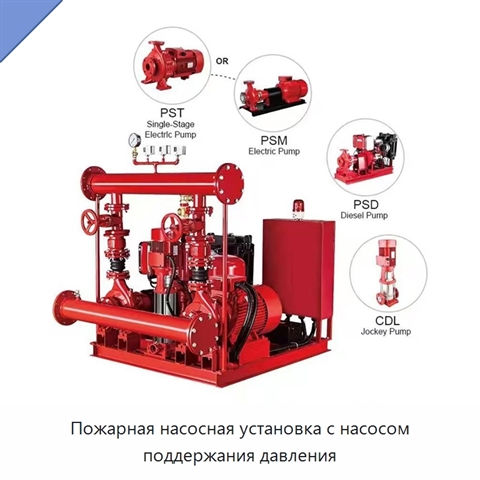 Пожарная насосная установка с насосом поддержания давления