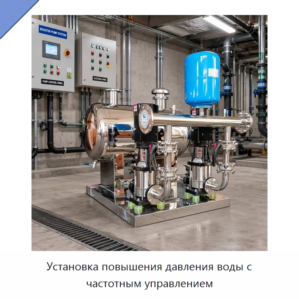 Установка повышения давления воды с частотным управлением — Насосы