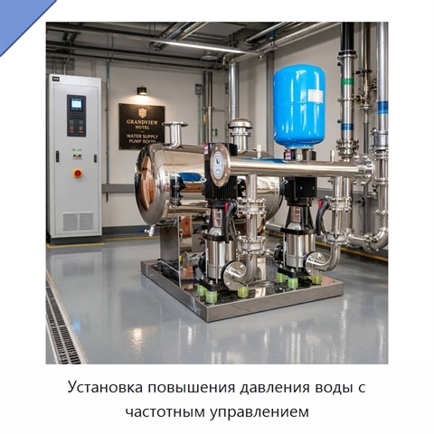Установка повышения давления воды с частотным управлением