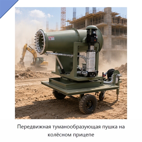 Передвижная туманообразующая пушка на колёсном прицепе