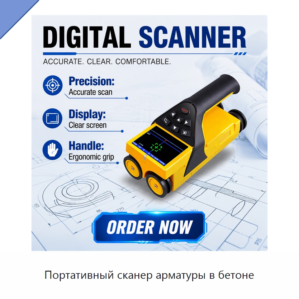 Портативный сканер арматуры в бетоне — Испытательное оборудование