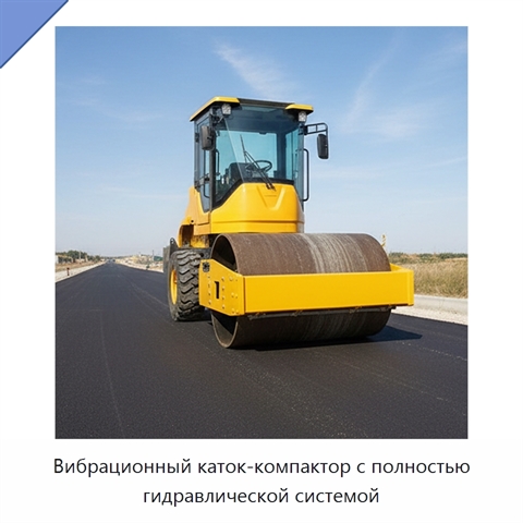 Вибрационный каток-компактор с полностью гидравлической системой