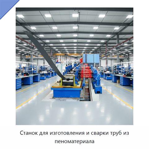 Станок для изготовления и сварки труб из пеноматериала