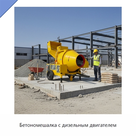 Бетономешалка с дизельным двигателем