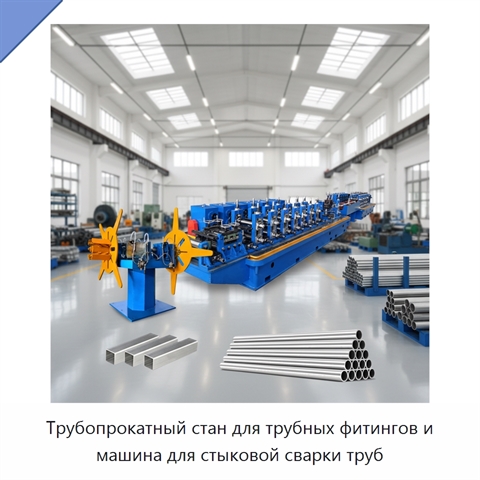 Трубопрокатный стан для трубных фитингов и машина для стыковой сварки труб