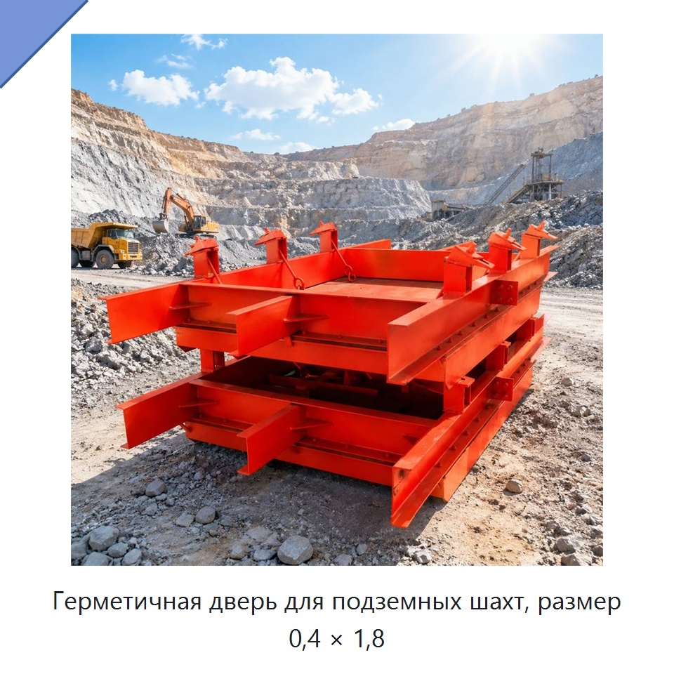 Герметичная дверь для подземных шахт, размер 0,4 × 1,8 — Горнодобывающее оборудование