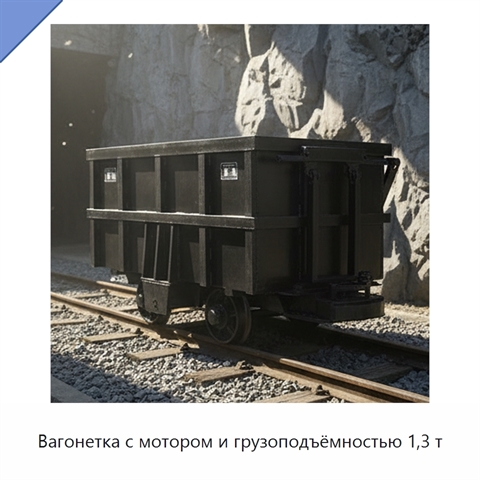 Вагонетка с мотором и грузоподъёмностью 1,3 т