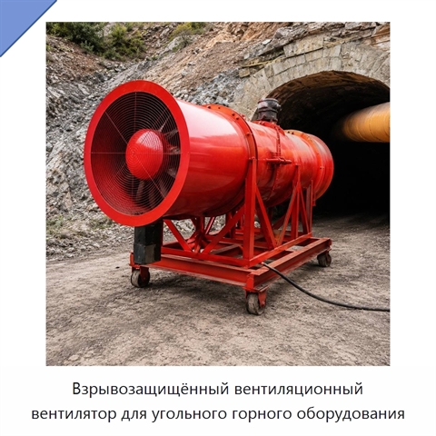 Взрывозащищённый вентиляционный вентилятор для угольного горного оборудования