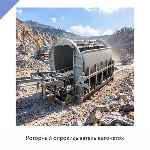 Роторный опрокидыватель вагонеток