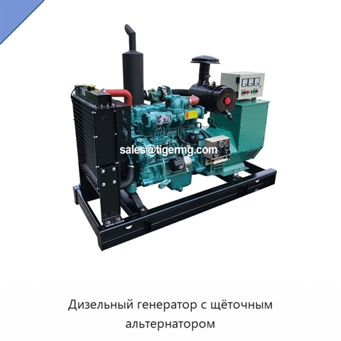 Дизельный генератор с щёточным альтернатором