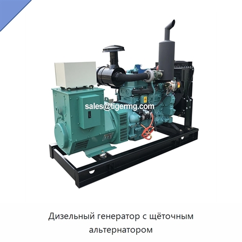 Дизельный генератор с щёточным альтернатором