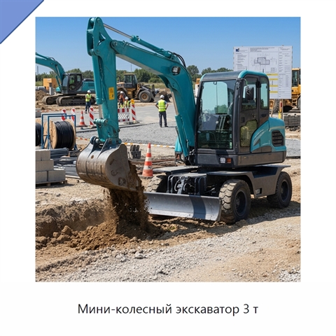 Мини-колесный экскаватор 3 т