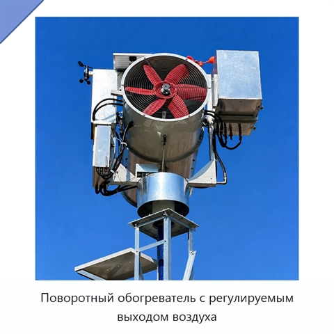 Поворотный обогреватель с регулируемым выходом воздуха