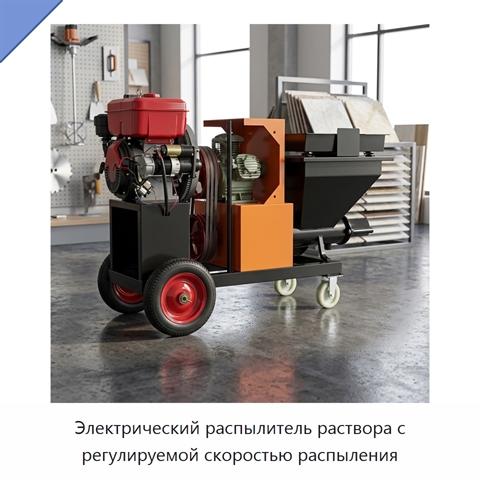 Электрический распылитель раствора с регулируемой скоростью распыления