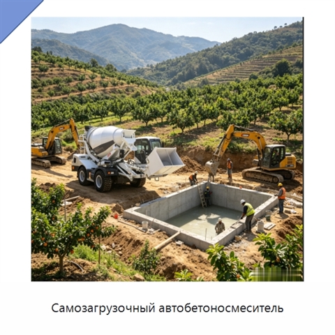Самозагрузочный автобетоносмеситель