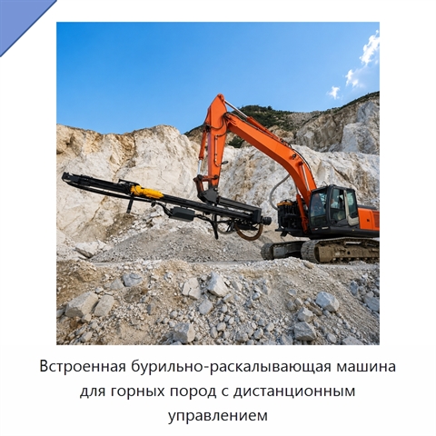 Встроенная бурильно-раскалывающая машина для горных пород с дистанционным управлением