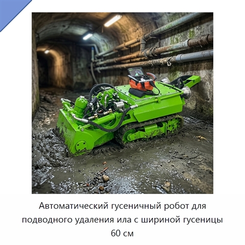 Автоматический гусеничный робот для подводного удаления ила с шириной гусеницы 60 см