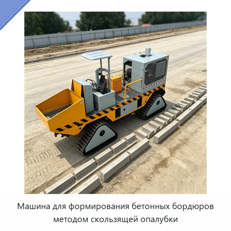 Машина для формирования бетонных бордюров методом скользящей опалубки — Дорожная техника