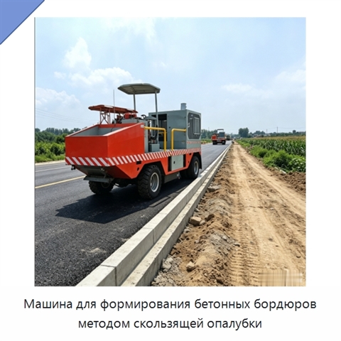 Машина для формирования бетонных бордюров методом скользящей опалубки