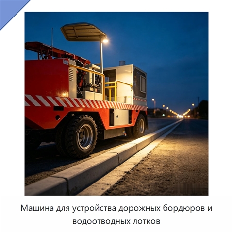 Машина для устройства дорожных бордюров и водоотводных лотков