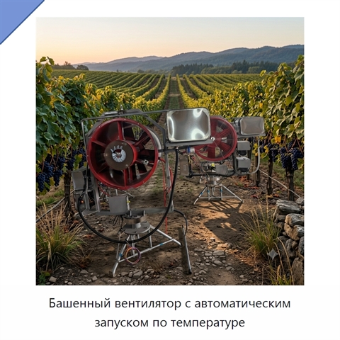 Башенный вентилятор с автоматическим запуском по температуре