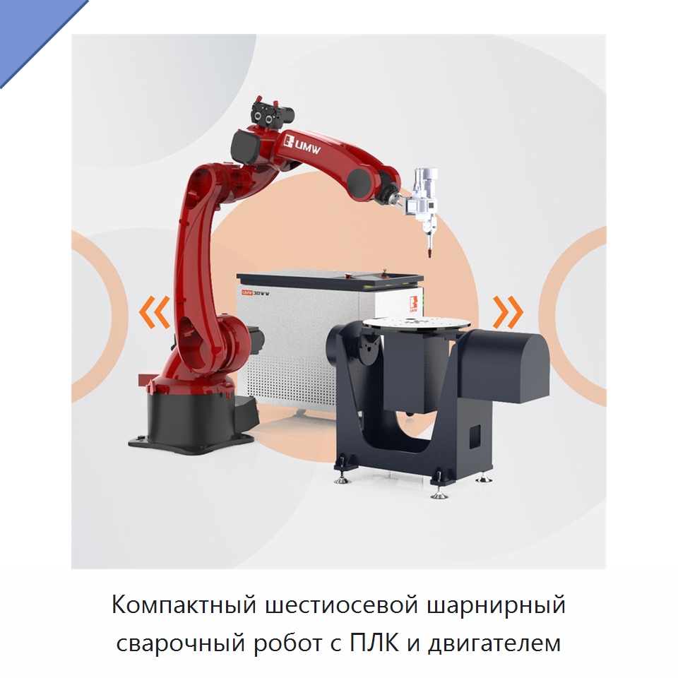 Компактный шестиосевой шарнирный сварочный робот с ПЛК и двигателем — Шарнирные роботы